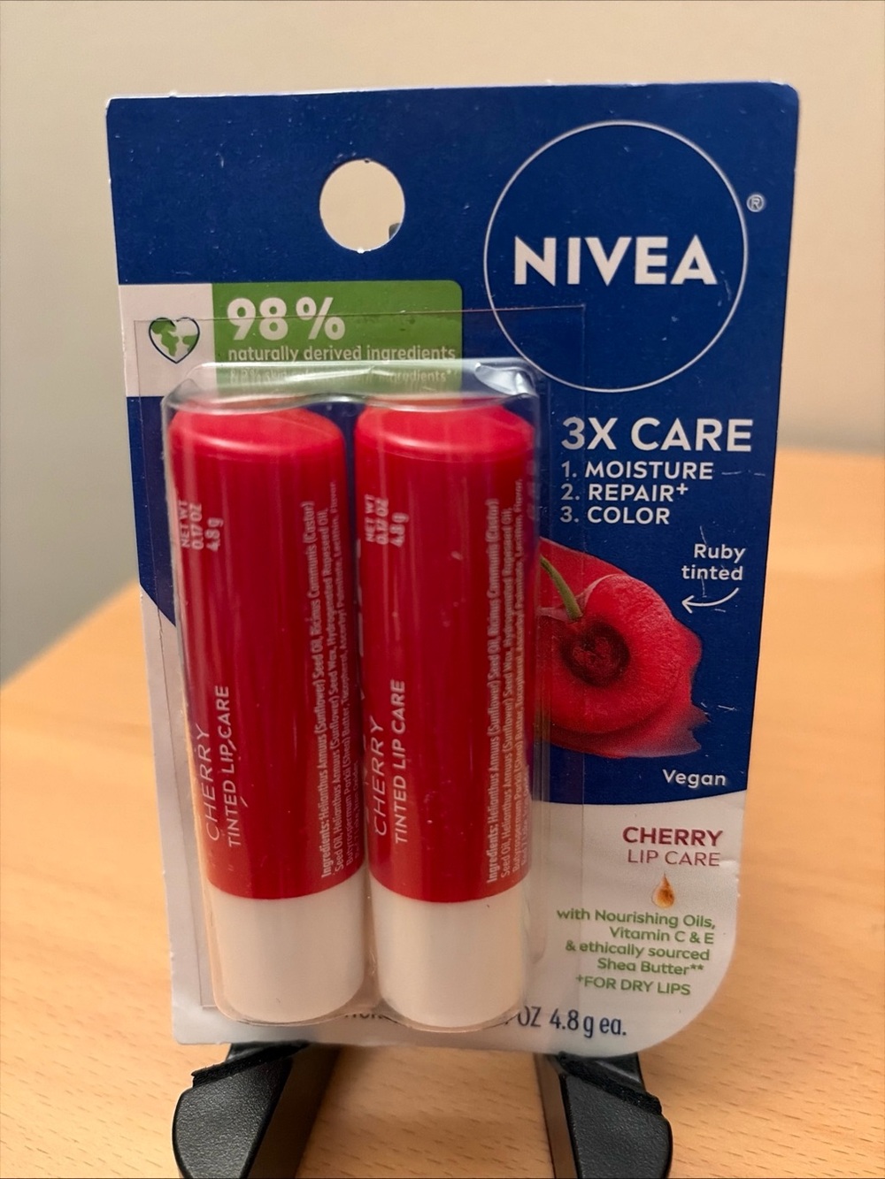 Nivea Cherry Tinted Lip Care Duo - cherry